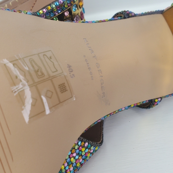 Kurt Geiger Multicolor Embellished Heels with Gold Details - Picture 6 of 7
